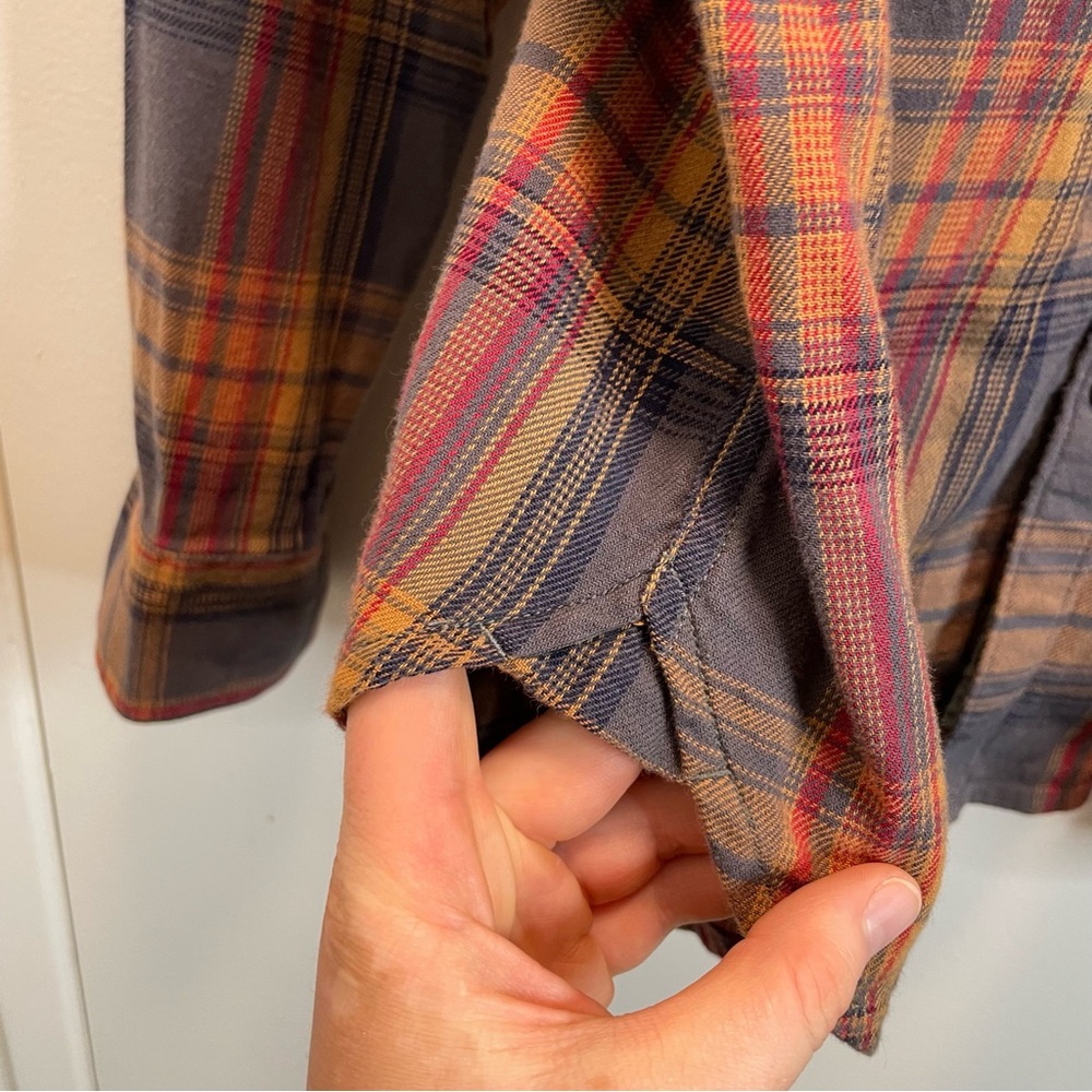 LUCKY BRAND Mens Shirt Large Snap Long-Sleeve Saturday Stretch Western Plaid - Picture 11 of 16